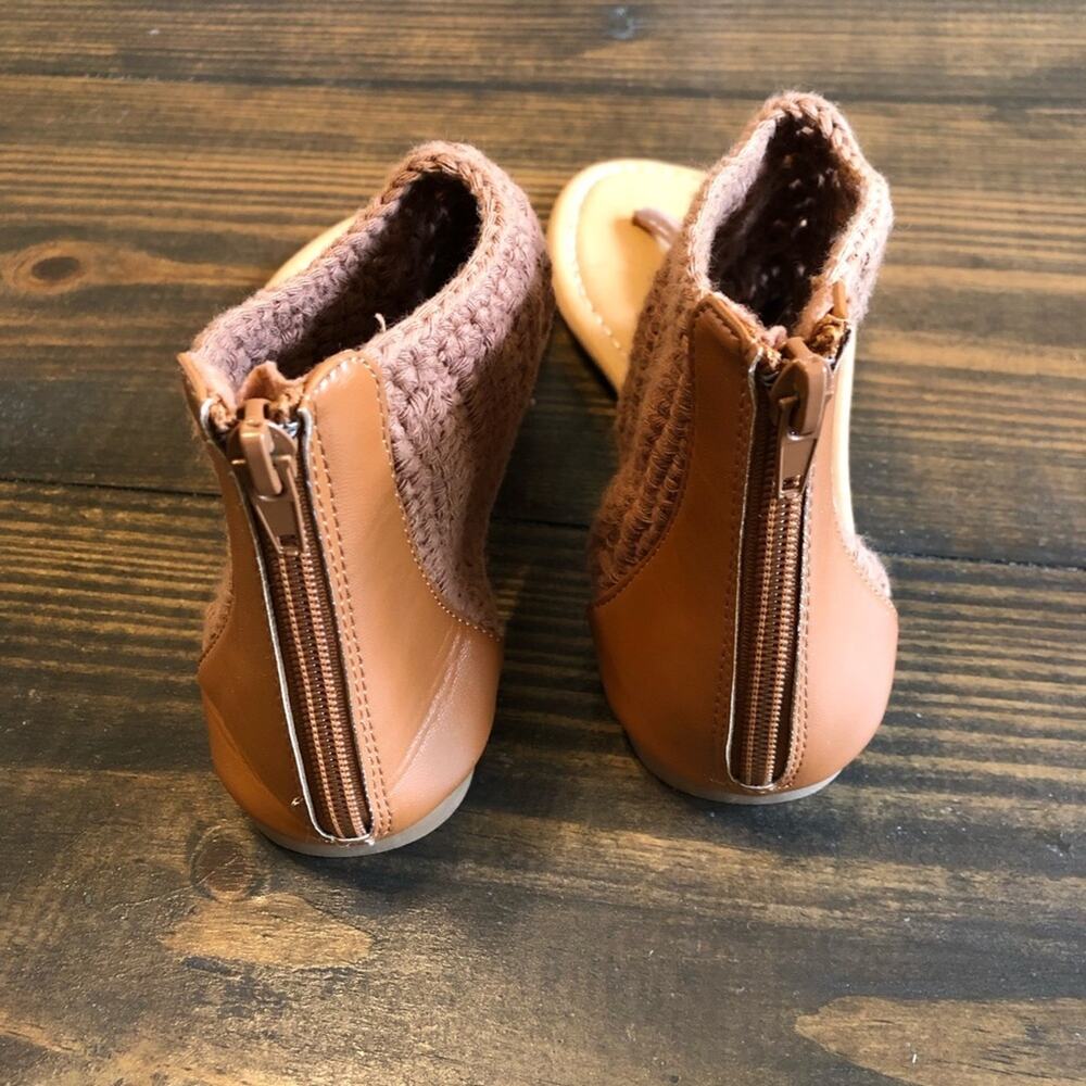 Bumper Boho Crocheted Sandal Neutral Brown Womens 6.5 Hippie Festival Bohemian - Picture 8 of 12